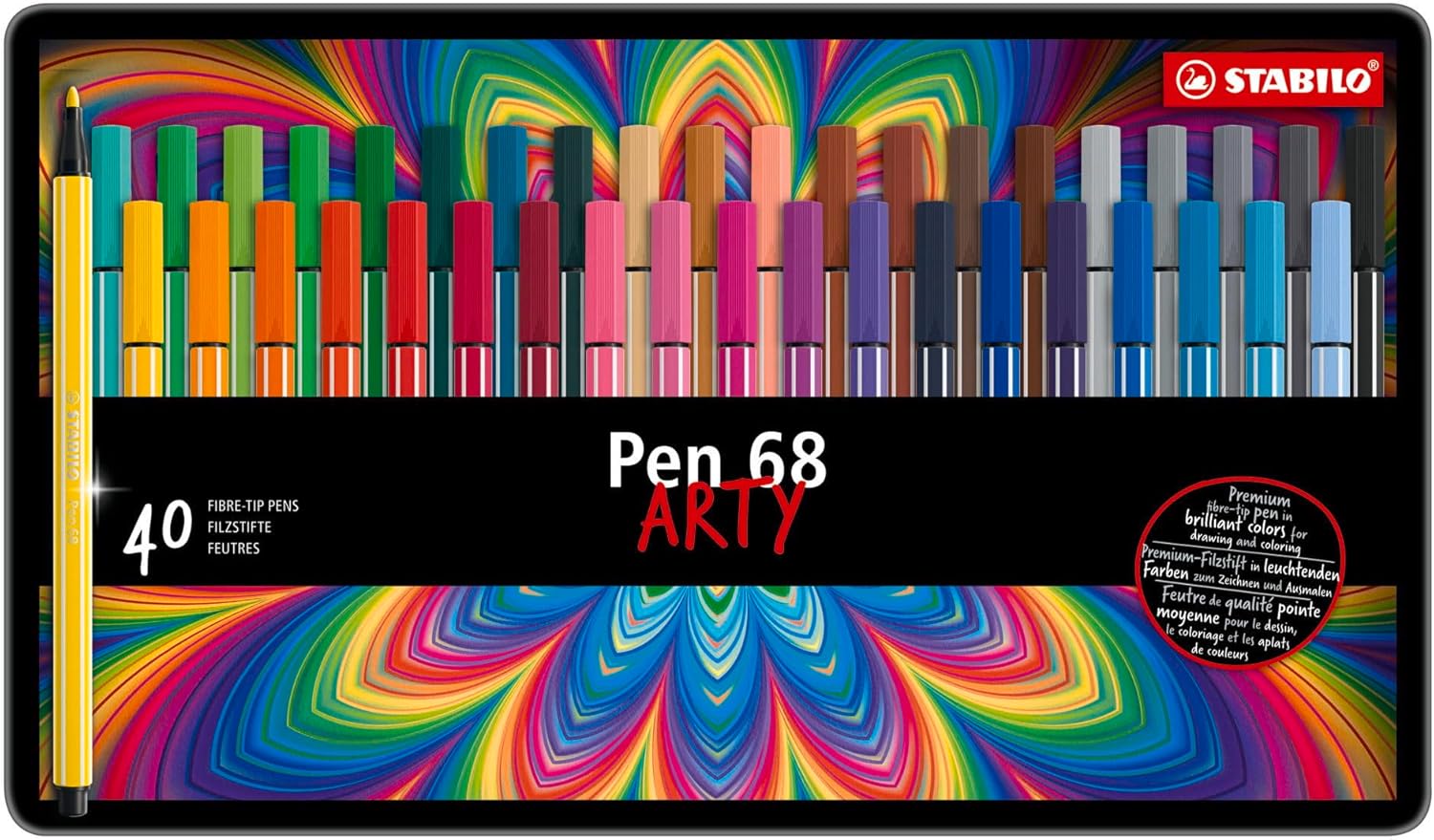 Boîte Métal de 40 feutres Pen 68