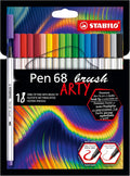 Pochette de 18 feutres Pen 68 Brush Arty