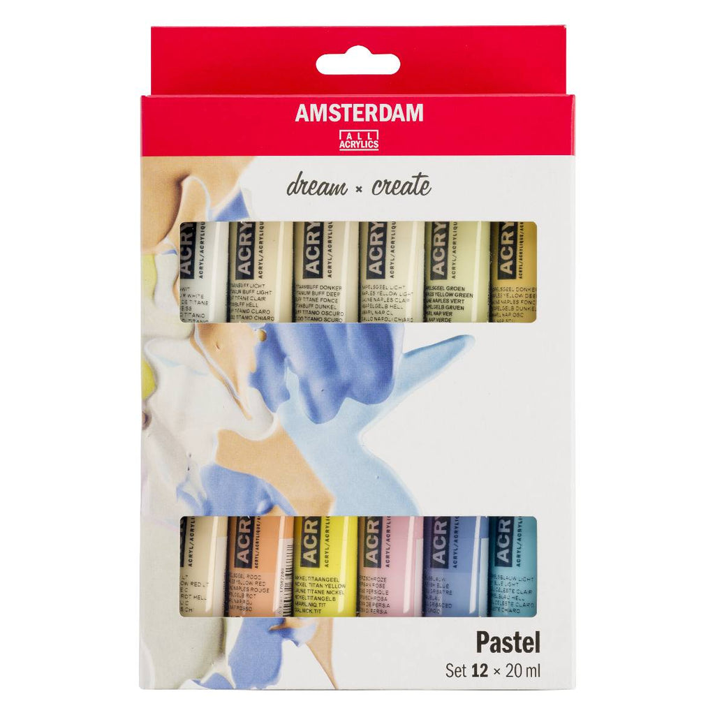 Boîte de 12x20ml acrylique Amsterdam Pastel
