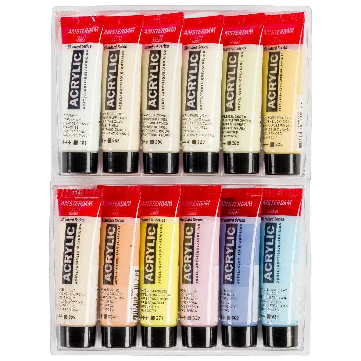Boîte de 12x20ml acrylique Amsterdam Pastel