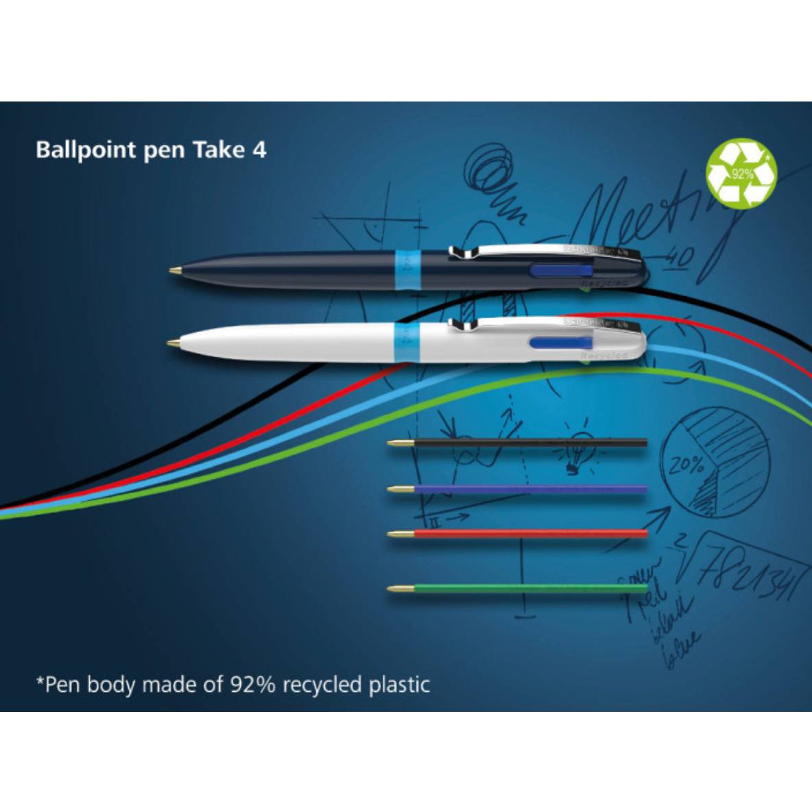 Stylo-bille 4 couleurs Take 4
