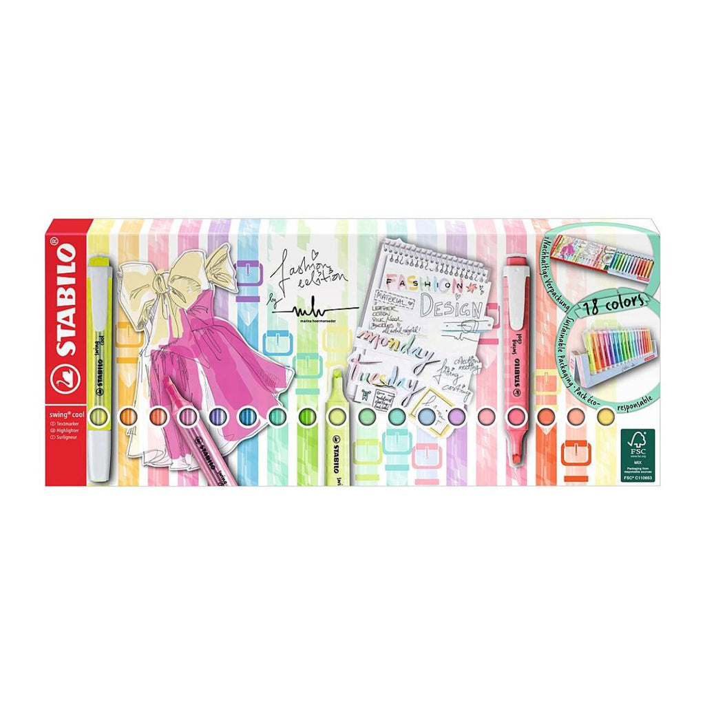 Deskset de 18 surligneurs Swing Cool