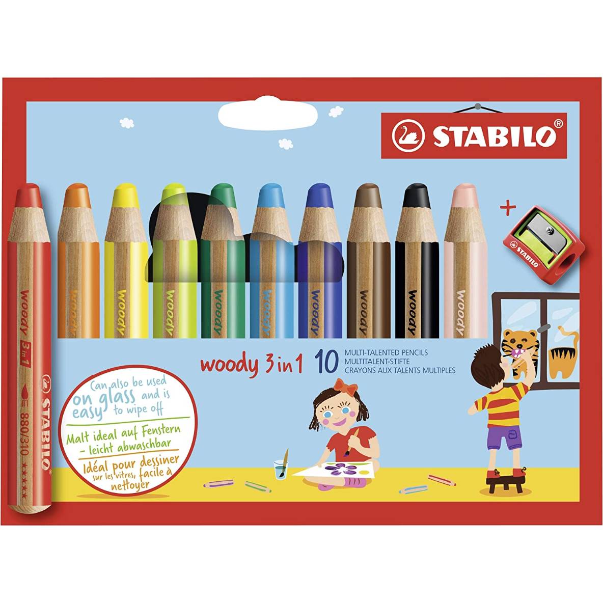 Boîte de 10 crayons de couleur Woody