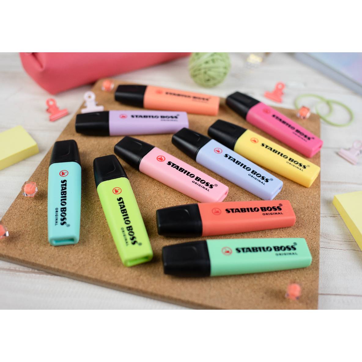Desk set de 15 Boss Pastel