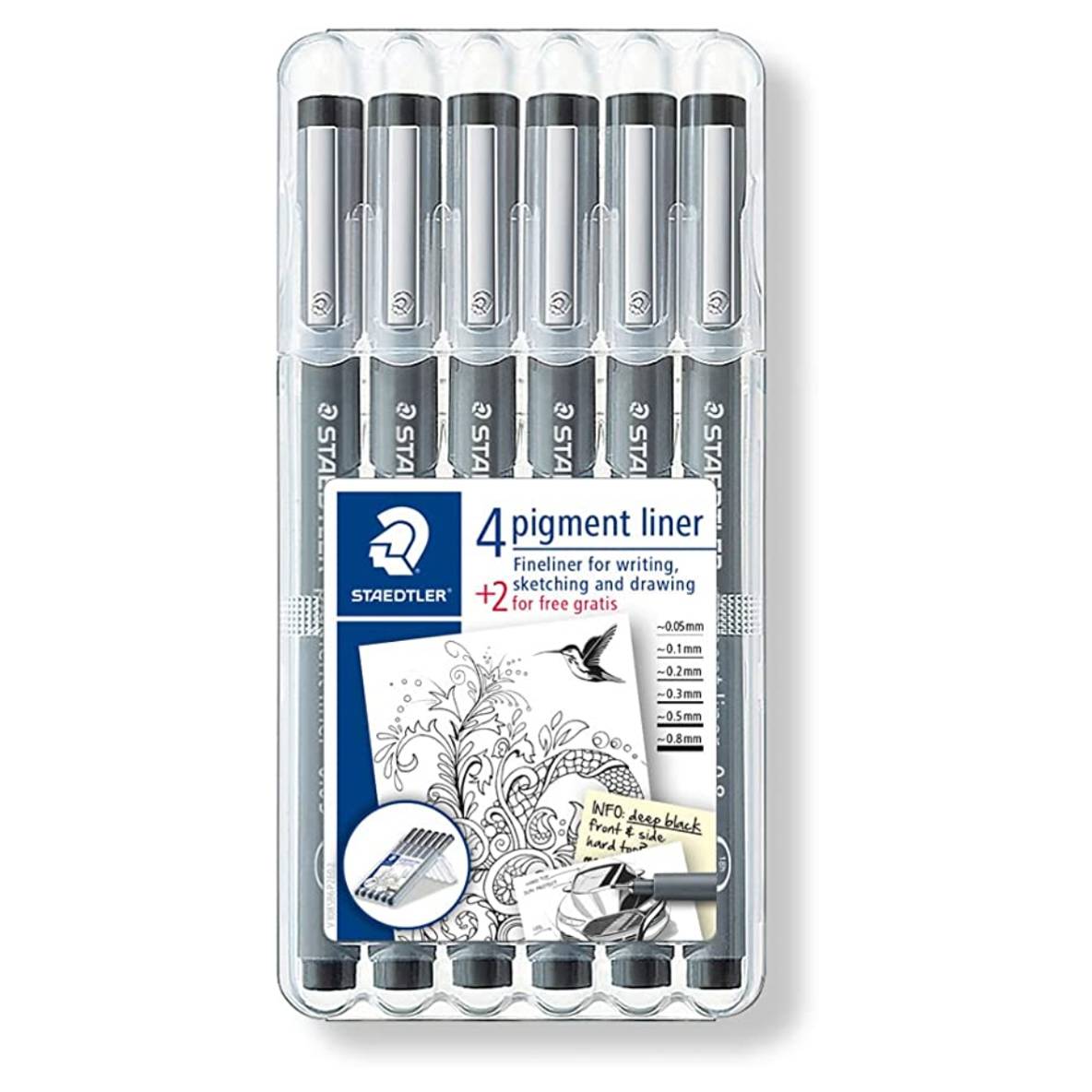 6 Feutres de Dessin Pigment Liner