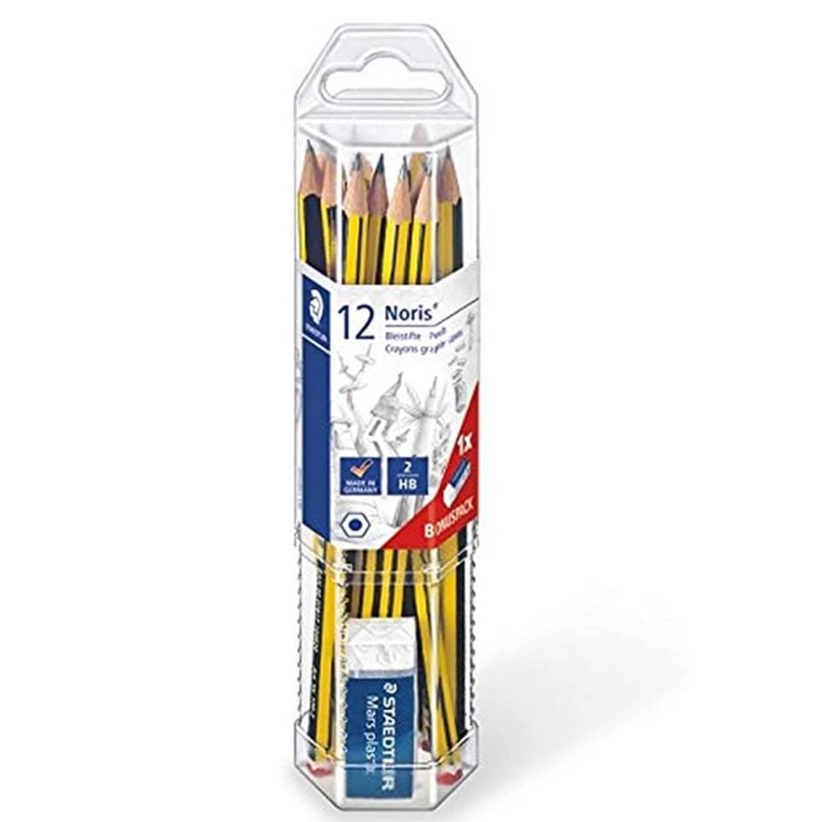 Etui Hexagonal 10 Crayons Noris HB