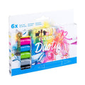 Set de 6 marqueurs Ecoline double pointe