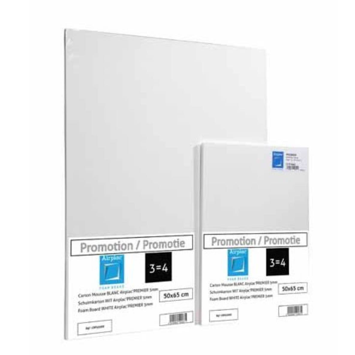Carton Mousse : Lot de 3 plaques + 1 gratuite